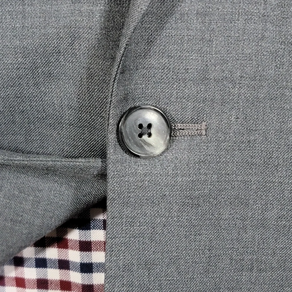 Joseph Abboud Men's Sport Coat Two Button Gray Zignone‎ Biella 110s Wool 42L